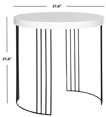 Safavieh Home Collection Kelly Mid-Century Modern White Side Table