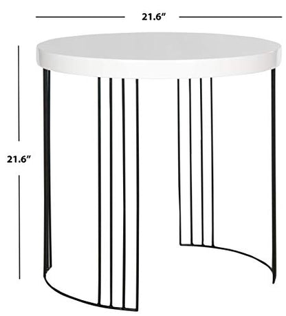 Safavieh Home Collection Kelly Mid-Century Modern White Side Table