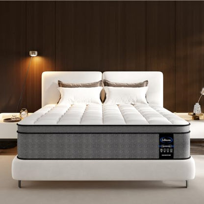 Twin XL Mattress, 12 inch XL Twin Hybrid Cooling Memory Foam Mattress in a Box, view 2