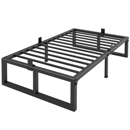Twin XL Size Bed Frame, 14 Inch Heavy Duty Support 3500 lbs Metal Platform, view 2