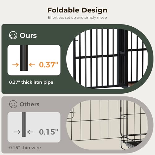 48" Foldable Dog Crate Furniture, view 5