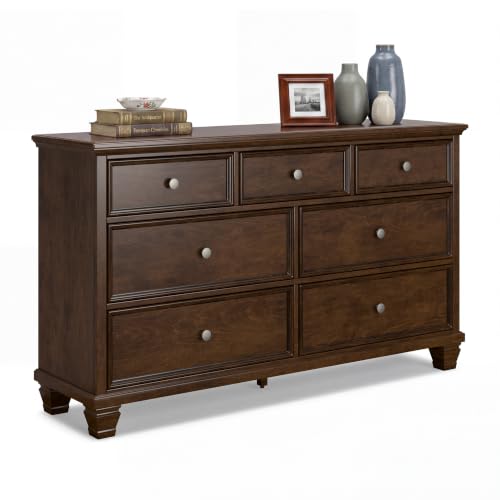 Signature Design by Ashley Traditional 7 Drawer Dresser, Dark Cherry, view 2
