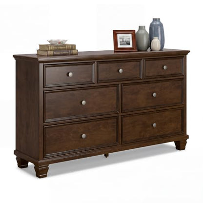 Signature Design by Ashley Traditional 7 Drawer Dresser, Dark Cherry, view 2