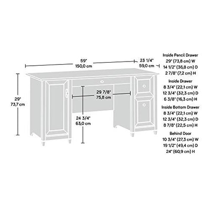 Edge Water Computer Desk with Storage Drawers, Home Office Desk, in Estate Black, view 4