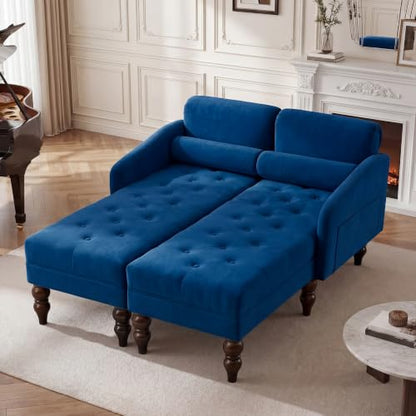 Tufted Upholstered Rolled Arm Chaise Lounges Indoor Chair, view 7