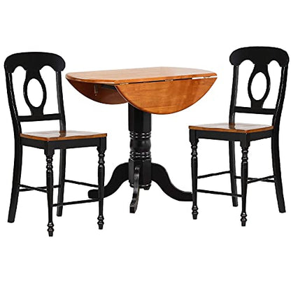 Black Cherry Selections Pub Table Set, Three Size Counter Height, Antique