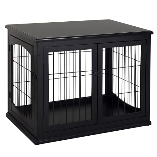 Dog Crate Furniture, Small Dog Cage End Table with Two Opening Sides, view 2