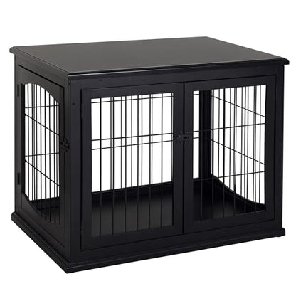 Dog Crate Furniture, Small Dog Cage End Table with Two Opening Sides, view 2