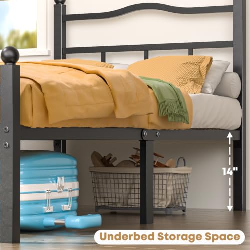 14 Inch Twin Bed Frame with Headboard and Footboard, view 5