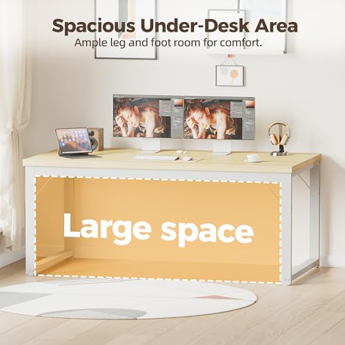 54 Inch Computer Desk, 1" Thick Heavy Duty Office Table, view 7