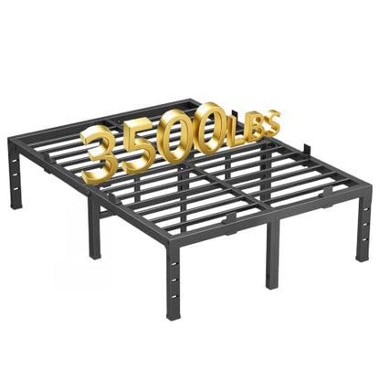 18 Inch King Bed Frame with Under-Bed Storage,Upgrade Steel Support, view 2
