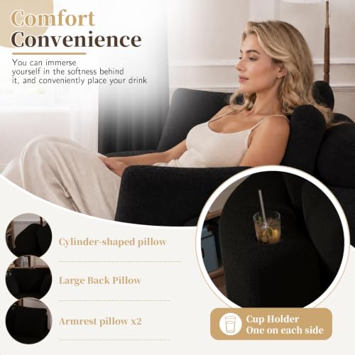 Round Chaise Lounge with Ottoman, view 6