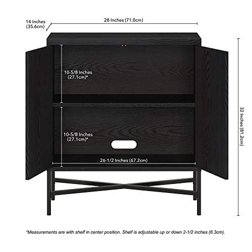 Brighton Accent Cabinet, 28" Wide(15" D x 28" W x 32" H), Black