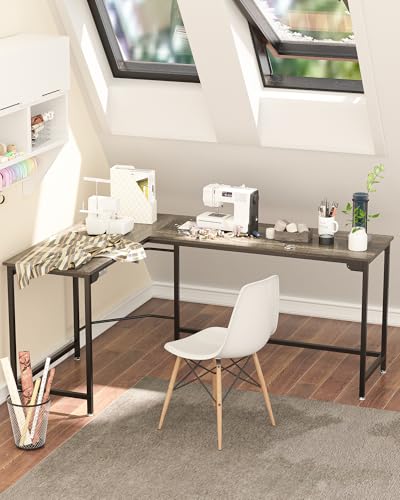 Modern L Shaped Gaming Desk 66'' Corner Computer Desk for Home Office Gaming Table Study Writing Workstation for Small Space, Easy to Assemble
