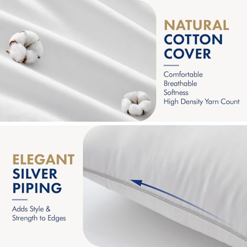 18x18 Inch Pillow Inserts Pack of 2 with 100% Cotton Cover, view 6