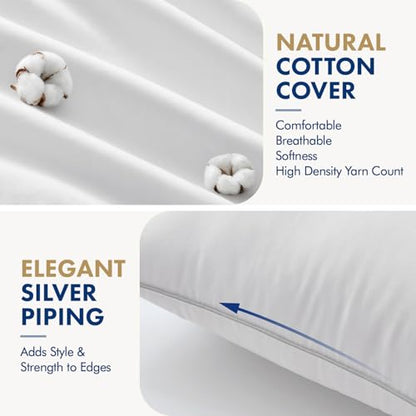 18x18 Inch Pillow Inserts Pack of 2 with 100% Cotton Cover, view 6
