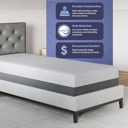 Twin Mattress 8 Inch, Cooling Gel Memory Foam Mattress in a Box, Firm Feel, view 5