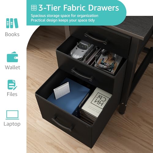 Computer Desk with File Drawers Cabinet, view 7