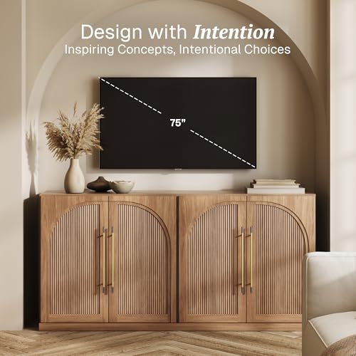 65" Kitchen Storage Cabinet with Adjustable Shelves, view 4