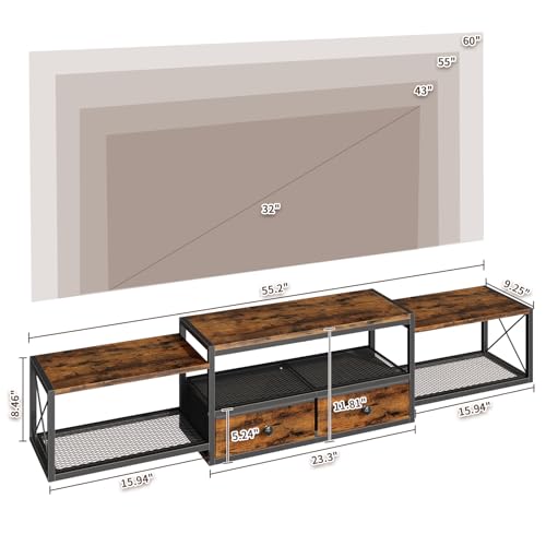 55" Floating TV Stand, Modern Entertainment Center, view 3