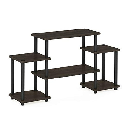 Turn-N-Tube No Tools Entertainment TV Stands, Dark Brown/Black
