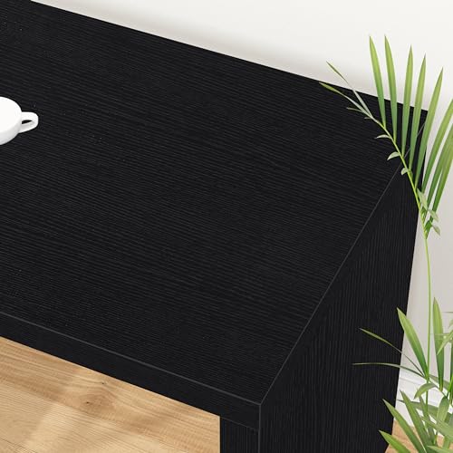 Black L Shaped Computer Desk, Wood Corner Desk with Storage, 55 Inch, view 7