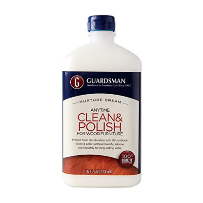 Clean & Polish For Wood Furniture - Cream Polish 16.9 oz - Silicone Free, UV Protection - 461500