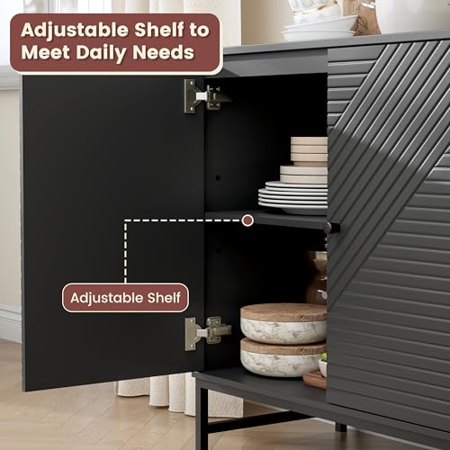 Storage Cabinet with Doors and Adjustable Shelf, view 6