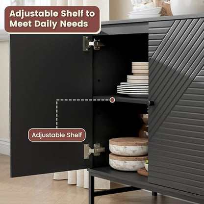 Storage Cabinet with Doors and Adjustable Shelf, view 6