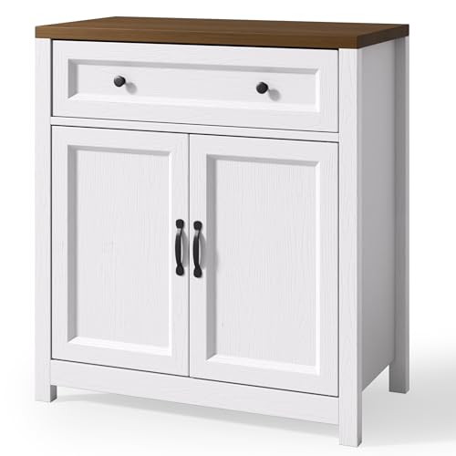 Storage Cabinet with Adjustable Shelf, 2-Door Farmhouse Buffet, view 4