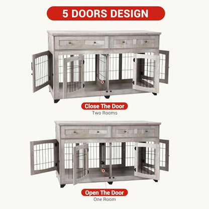Dog Crate Furniture with 5 Doors, view 6
