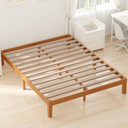 Solid Wood Pine Platform Bed Frame with Storage, view 5