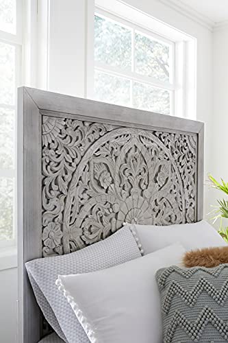 Solid-Wood Low-Profile Bed, Queen, Boho Chic - Washed White