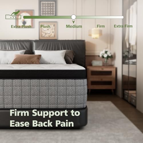 12-Inch Full Mattress, Memory Foam and Spring Hybrid Mattress, Medium Firmness, view 8