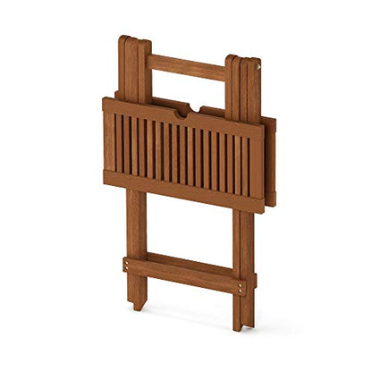 FG18065 Tioman Hardwood Patio Furniture Folding Table in Teak Oil, Large, Natural
