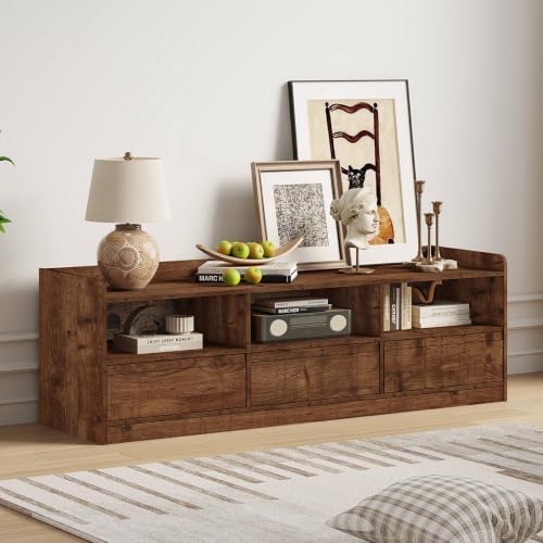 Farmhouse TV Stand for 55/60/65 Inch TVs, Entertainment Center with Storage, view 8