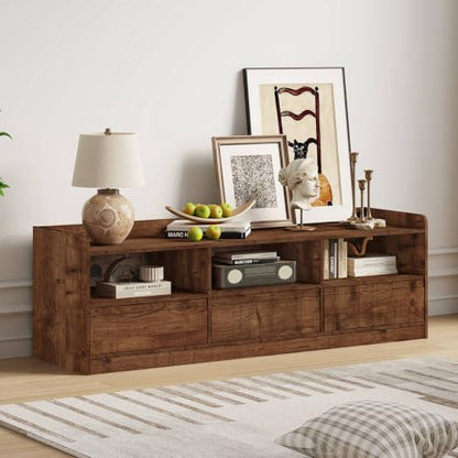 Farmhouse TV Stand for 55/60/65 Inch TVs, Entertainment Center with Storage, view 8