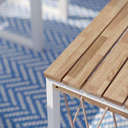 SEI Outdoor Patio Furniture - Wallmond Outdoor Cocktail Table - Transitional Design Natural Solid Wood - Ideal for Patio, Backyard (OD1140700)