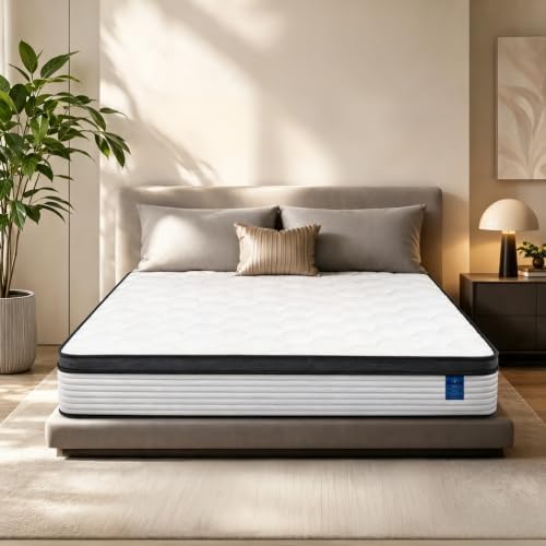 Queen Hybrid Mattress, 8/10/12/14 Inch Pocket Coil Gel Memory Foam, Medium‑Firm, view 2