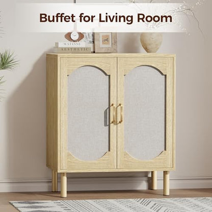 Sideboard Buffet Cabinet with Storage, Small Boho Entryway Credenza, view 7