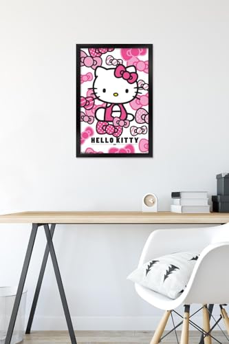 Hello Kitty - Bows Wall Poster, 14.725" x 22.375", Black Framed Version