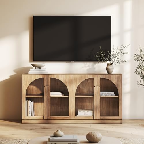 64" Kitchen Storage Cabinet with Adjustable Shelves, view 2
