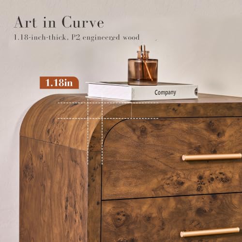 Curved 9-Drawer Dresser for Bedroom, 63" Wide Modern Chest of Drawers, view 7