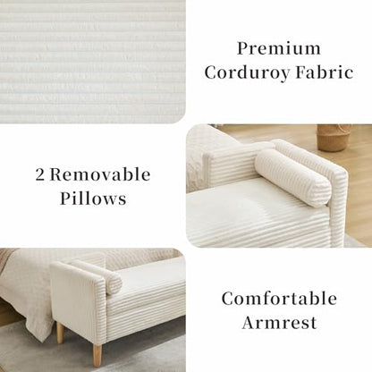 64.7" W Ottoman with Storage Bench for Bedroom End of Bed with Removable, view 4