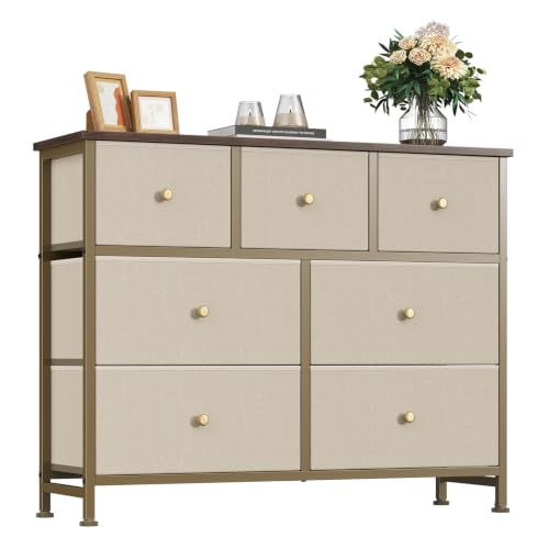 Fabric Dresser for Bedroom with 7 Drawers, Chest of Drawers, view 2
