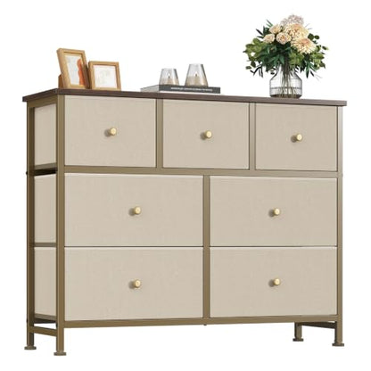 Fabric Dresser for Bedroom with 7 Drawers, Chest of Drawers, view 2