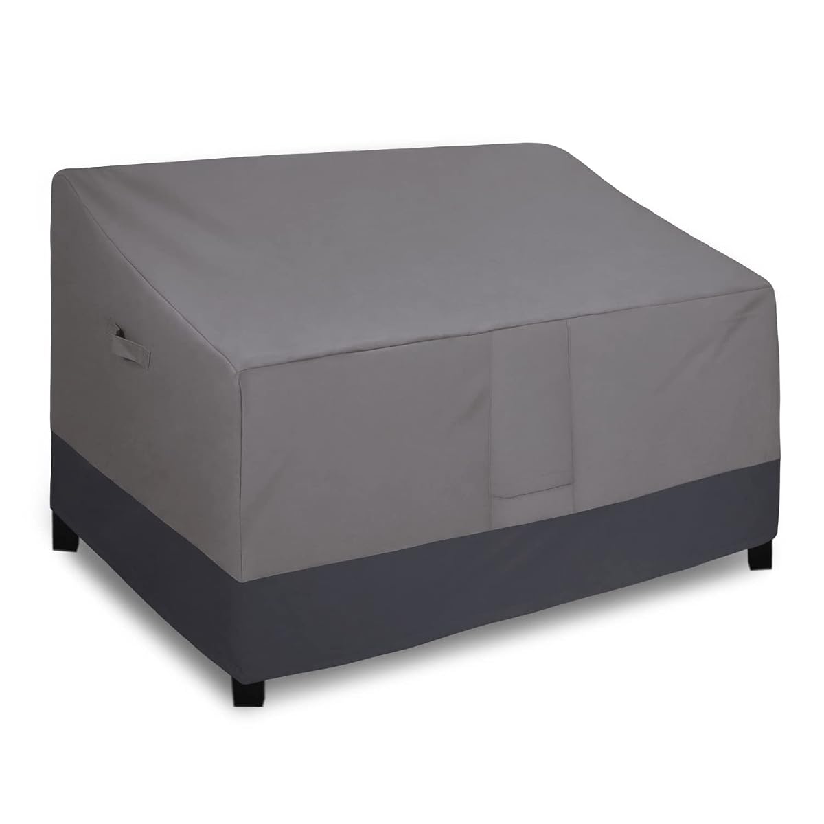 Heavy Duty 2 Seater Outdoor Loveseat Cover, Waterproof Windproof Patio Furniture Sofa Cover with Air Vent (58Wx32.5Dx31H inch, Gray/Dark Gray)