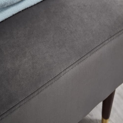 Velvet Chaise Lounge Chair Grey, Modern Fainting Couch for Indoor Living Room, view 8