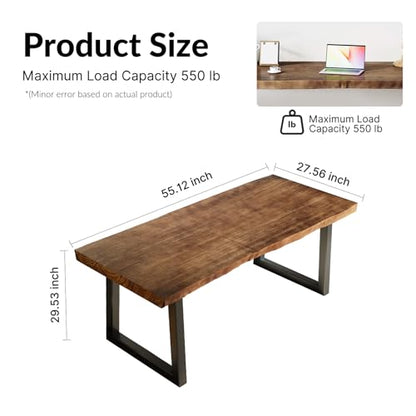 Solid Wood Desk 55 inches, view 3