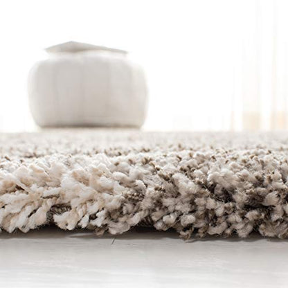 SAFAVIEH Hudson Shag Collection Runner Rug - 2'3" x 6', Grey & Ivory, Moroccan Trellis Design, Non-Shedding & Easy Care, 2-inch Thick Ideal for High Traffic Areas in Living Room, Bedroom (SGH282B)